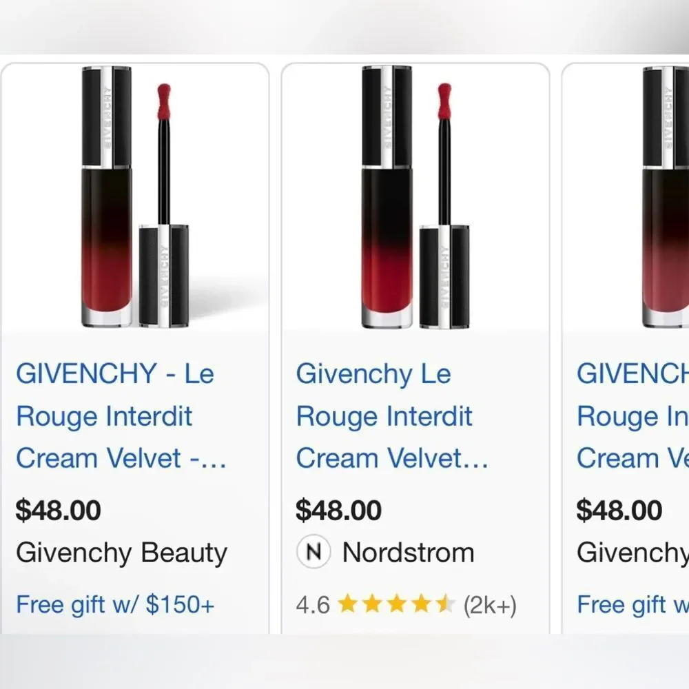 GIVENCHY Le Rouge Interdit Cream Velvet Lipstick Color: N37 Rouge Grainé